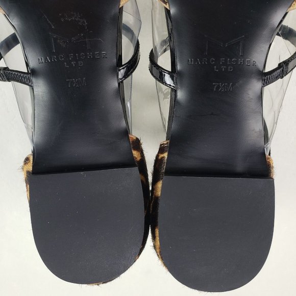 Marc Fisher Scoutly Cage Calf Hair Flats Womens 7.5 Leopard Print Pointed Toe - Picture 11 of 12